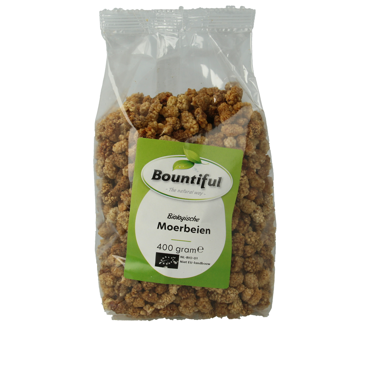 Bountiful organic blackberries in a 400g package, ideal for drinks and smoothies, shown in the product image.