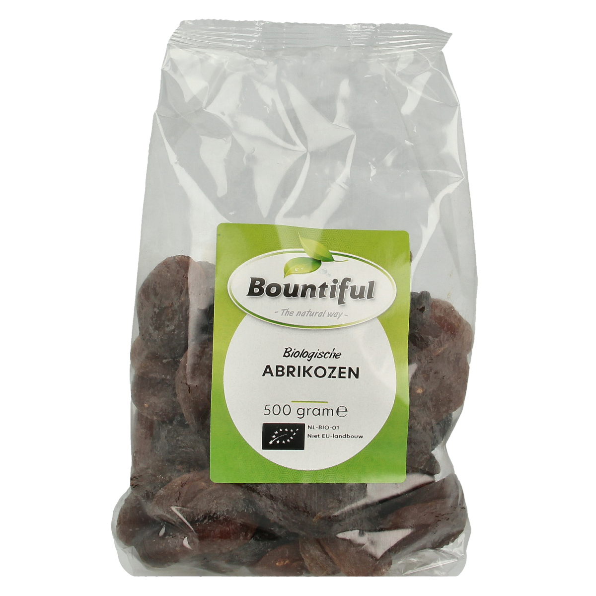 Bountiful Bountiful Organic Apricots, 500g, raw superfoods, fresh and vibrant apricot fruits on a white background