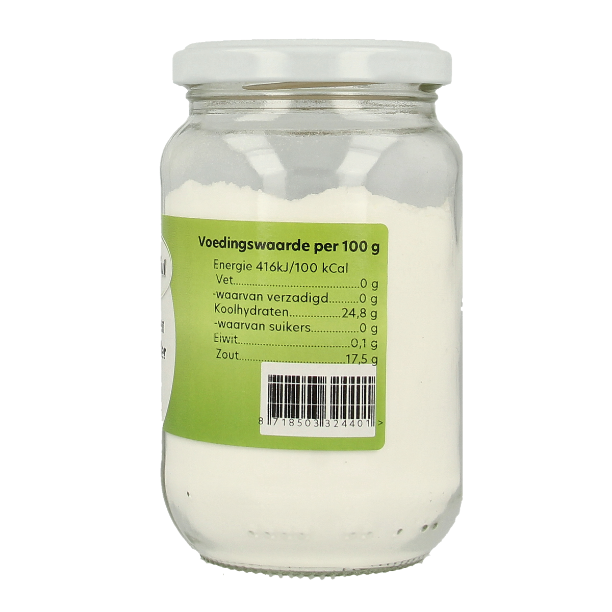Bountiful Wijnsteenbakpoeder 190g, natural baking powder in a white container, used for baking and cooking.