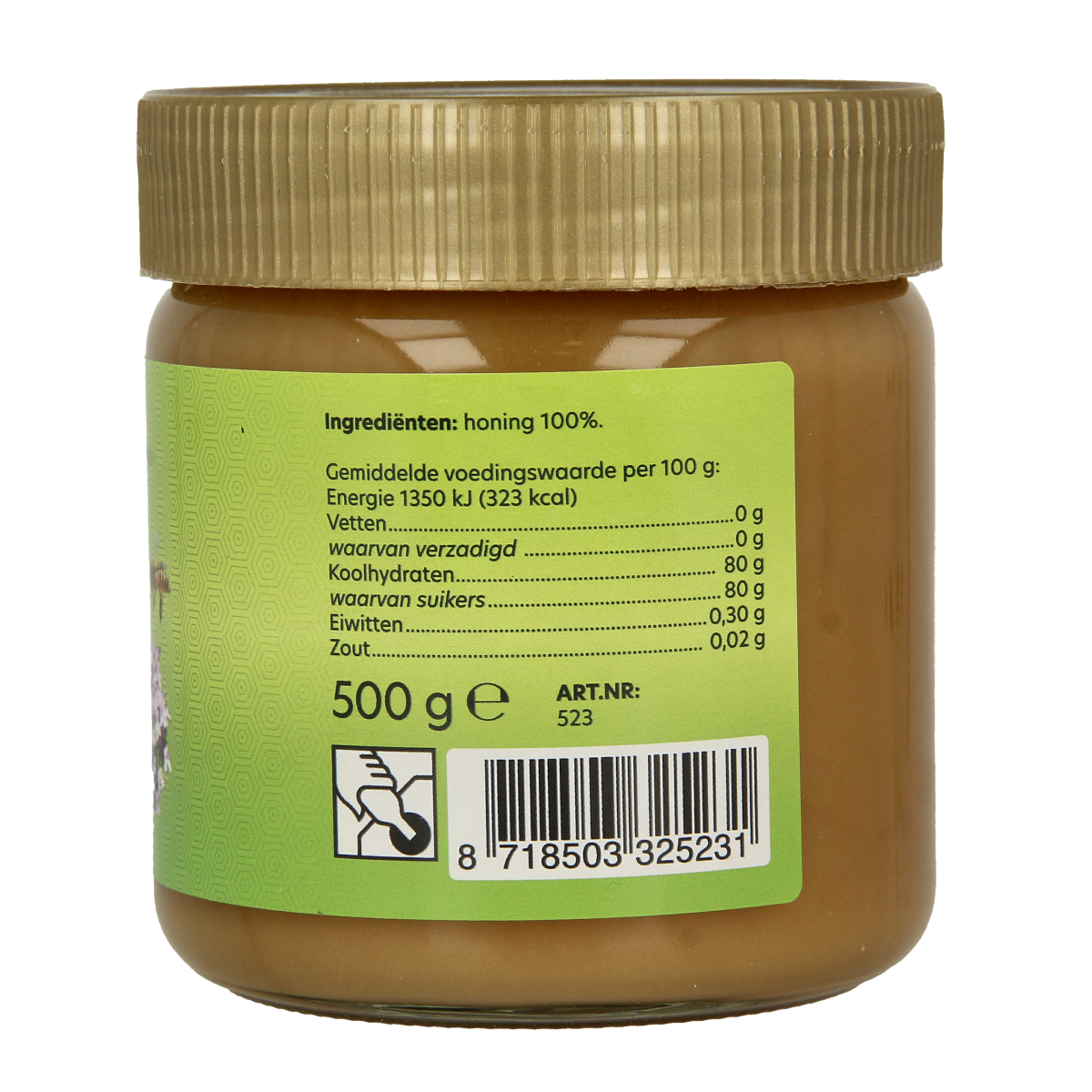 Bountiful Bountiful Tijm honing 500g jar showing the label and the jar with fresh herbs inside.