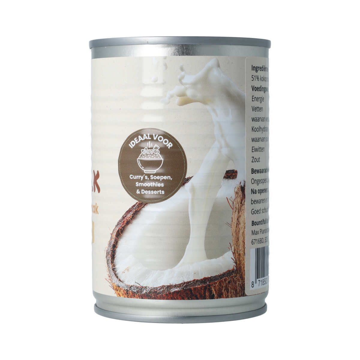 Bountiful Kokosmelk Biologisch 400.00 Milliliter