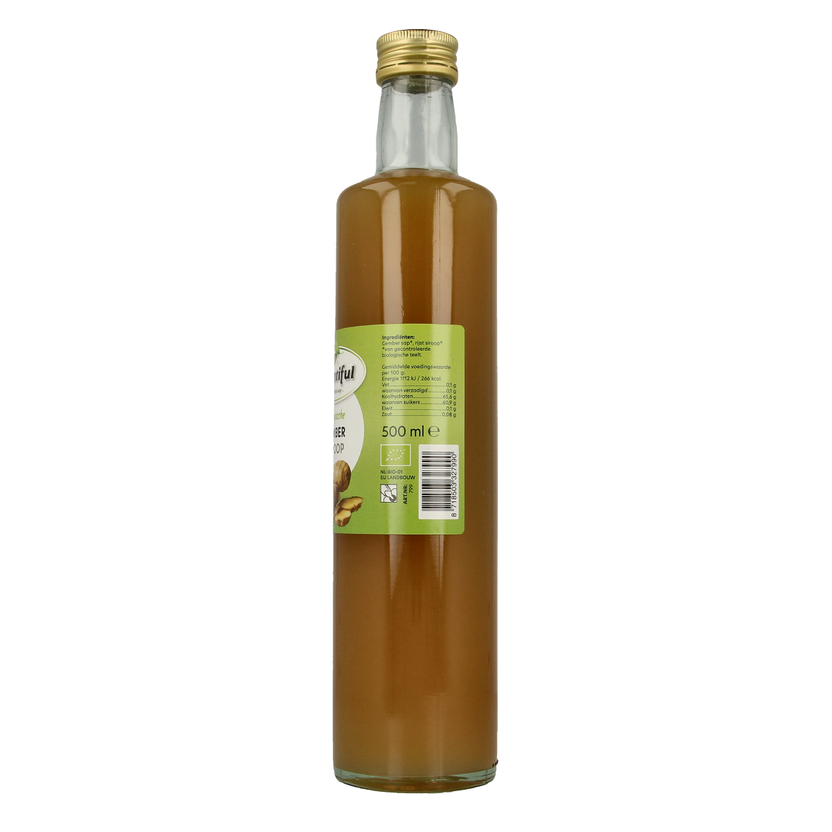 Bountiful Bountiful Gembersiroop bio ginger syrup in 500ml bottle, natural and organic ginger syrup for drinks and recipes