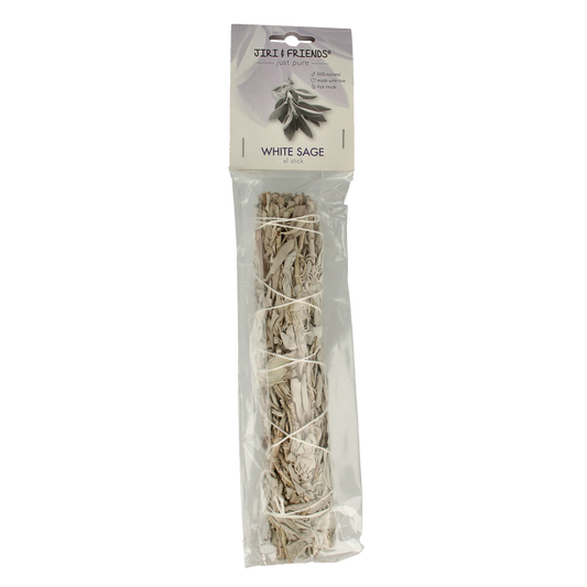 Jiri & Friends Wierook witte salie XL stick, natural incense stick for cleansing and spiritual purposes, 1.00 Stuks