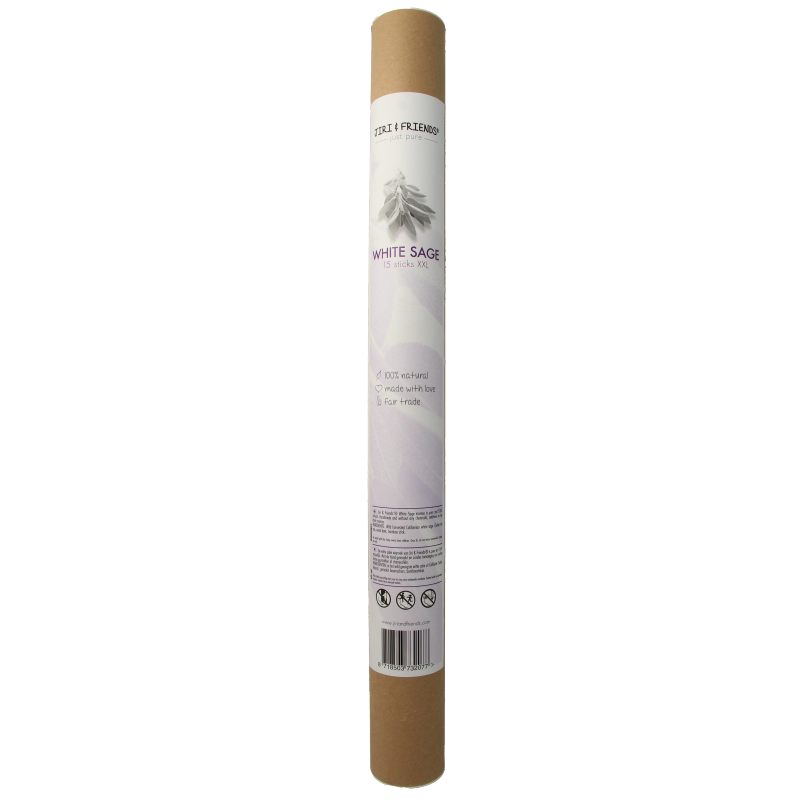 Jiri & Friends Wierook witte salie XXL sticks, 15-pack, natural incense sticks with white sage scent for cleansing and relaxation.