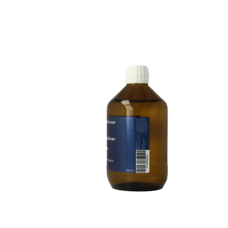 Meditech colloidal silver water in a 500ml bottle, a body care product with clear liquid in a transparent container.