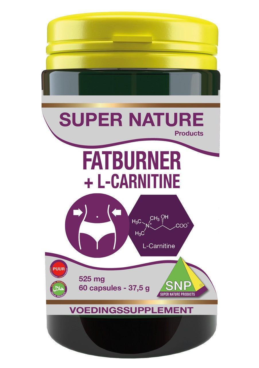 SNP Fatburner extra forte with L-Carnitine 525mg capsules, dietary supplement for fat burning, 60 capsules, amino acids.