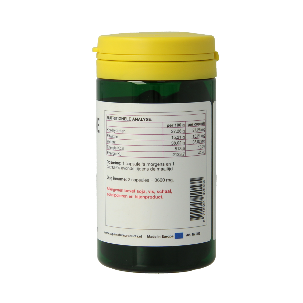 SNP Glucosamine 1800 mg mineral capsules, 30 count, in a white bottle with label showing product details and brand logo.