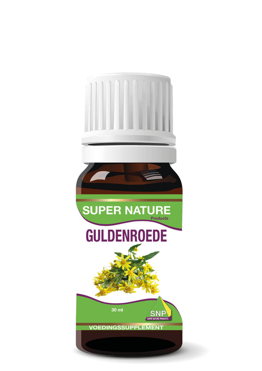 SNP Guldenroede herbal supplement in 30ml bottle, natural herbal preparation from SNP brand, with the product label visible.
