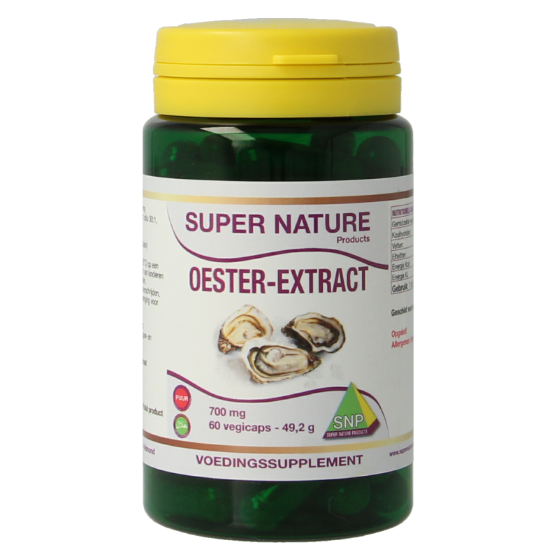 SNP Oester extract 700 mg pure mineral supplement in 60 vegetarian capsules, dietary mineral capsules for health support