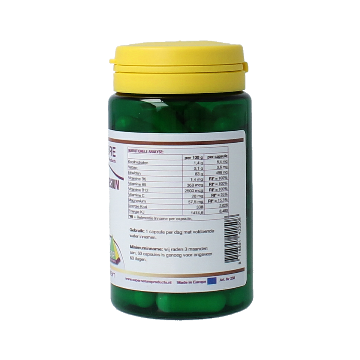 SNP Collagen Magnesium Multivitamin capsules, 60-count, dietary supplement with collagen and magnesium for overall health.