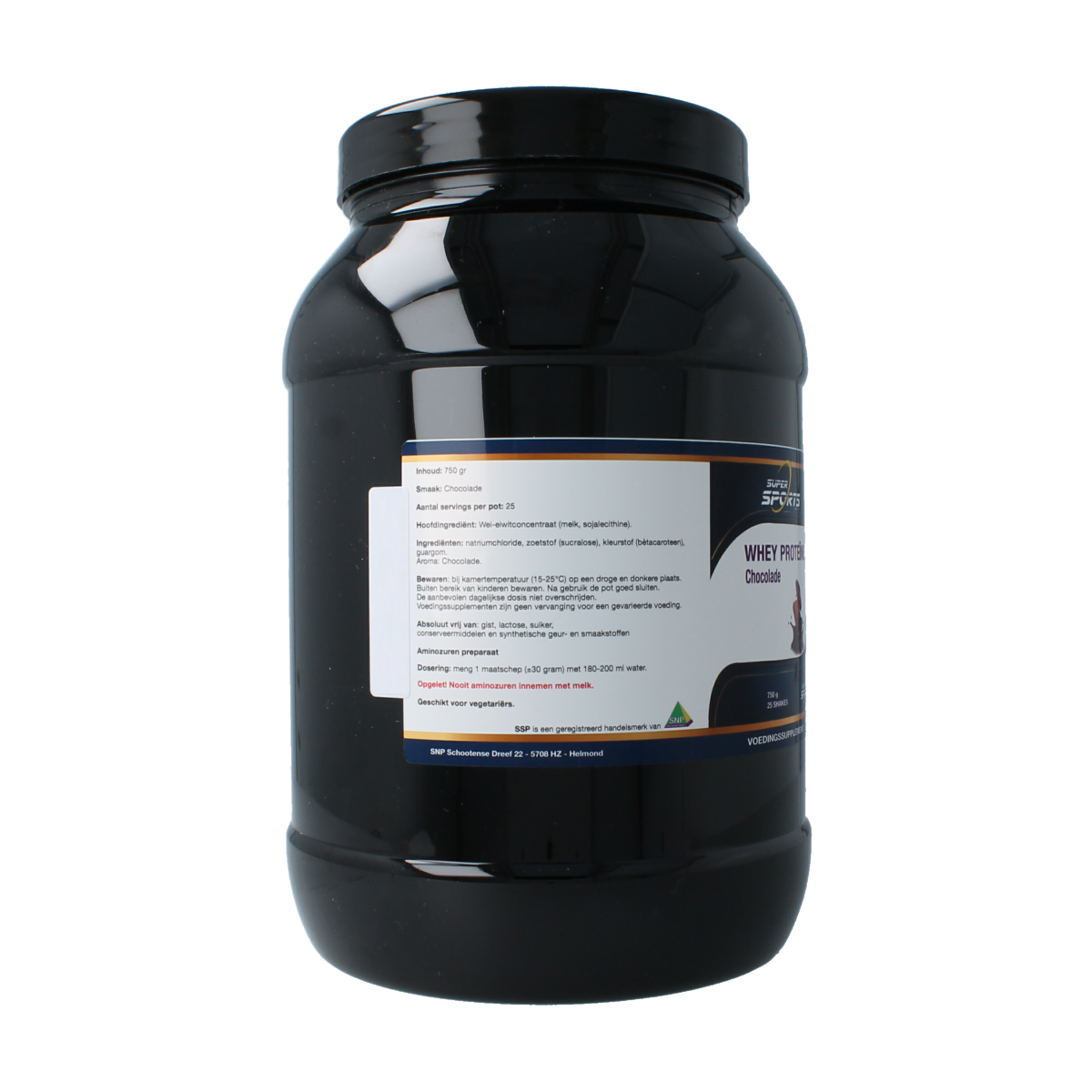 Nutritex Whey Proteine in chocolade flavor, 750g, featuring amino acids for muscle support and recovery.