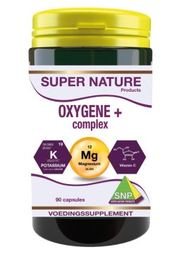 SNP Oxygene + Complex mineral multivitamin capsules in a blister pack, showing 90 capsules for overall nutritional support.
