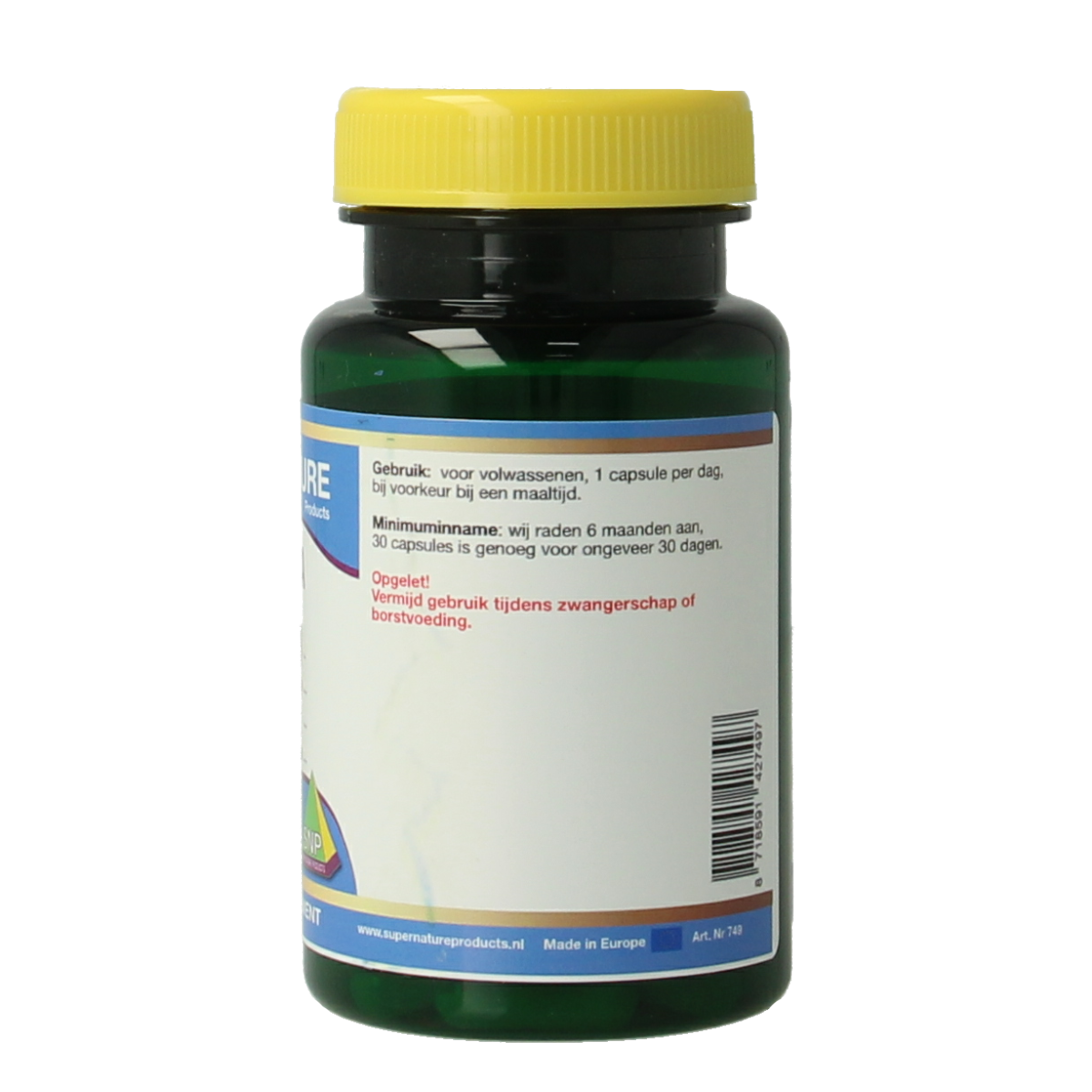 SNP DNA and RNA complex capsules in a bottle, dietary supplement for supporting cellular health and genetic function.