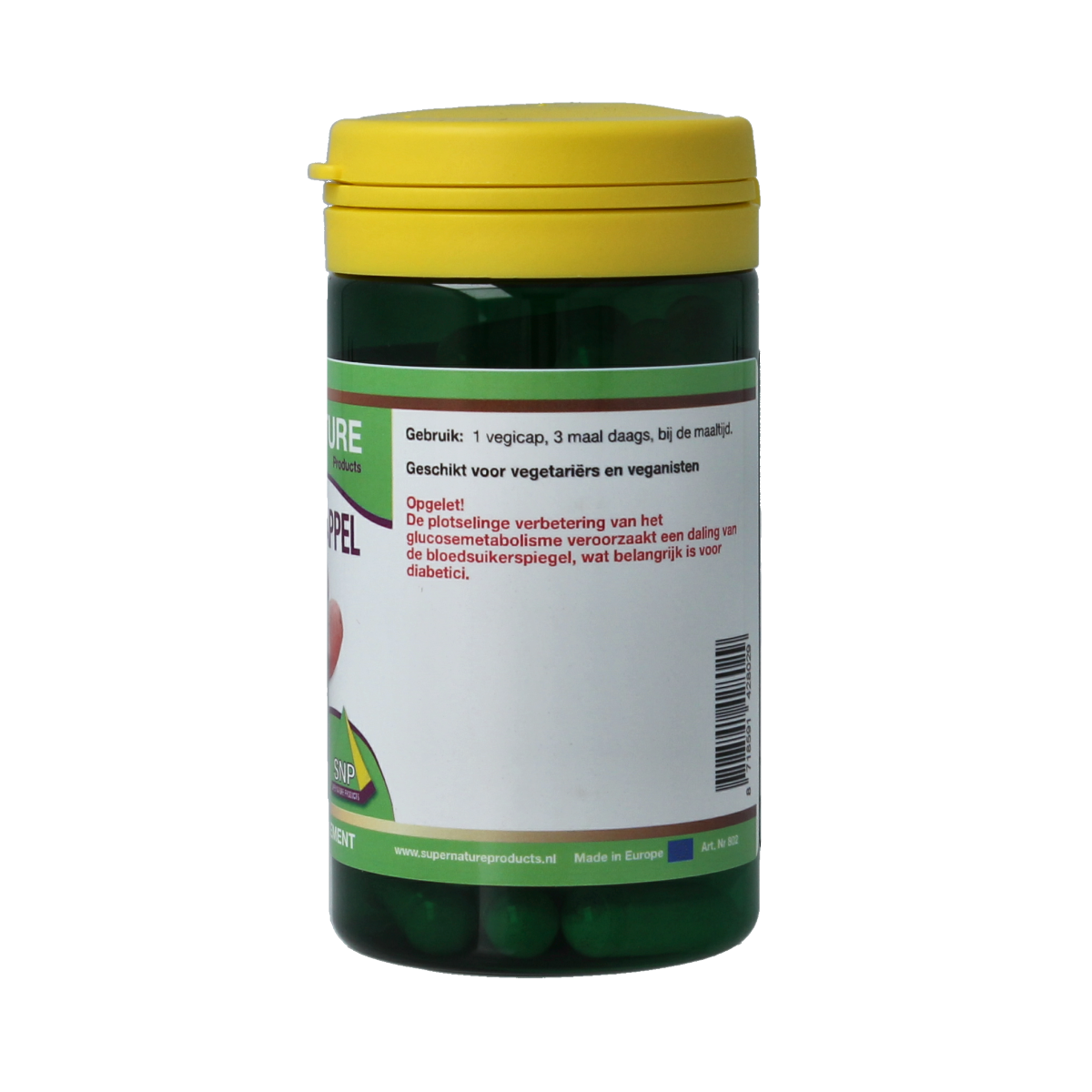SNP Zoete aardappel puur vegetarian capsules in a bottle, herbal supplement for health and wellness.