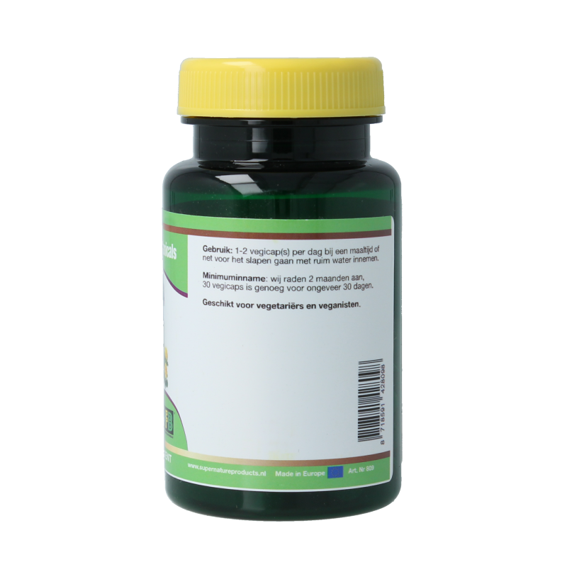 SNP Rhodiola fermented puur herbal supplement in a vegetarian capsule bottle, part of the SNP herbal preparations line.