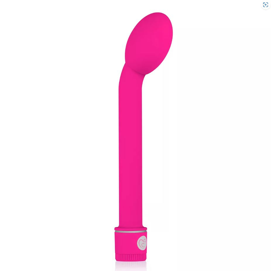 EasyToys G-Spot vibrator in vibrant pink with textured surface, designed for targeted pleasure and ergonomic grip.