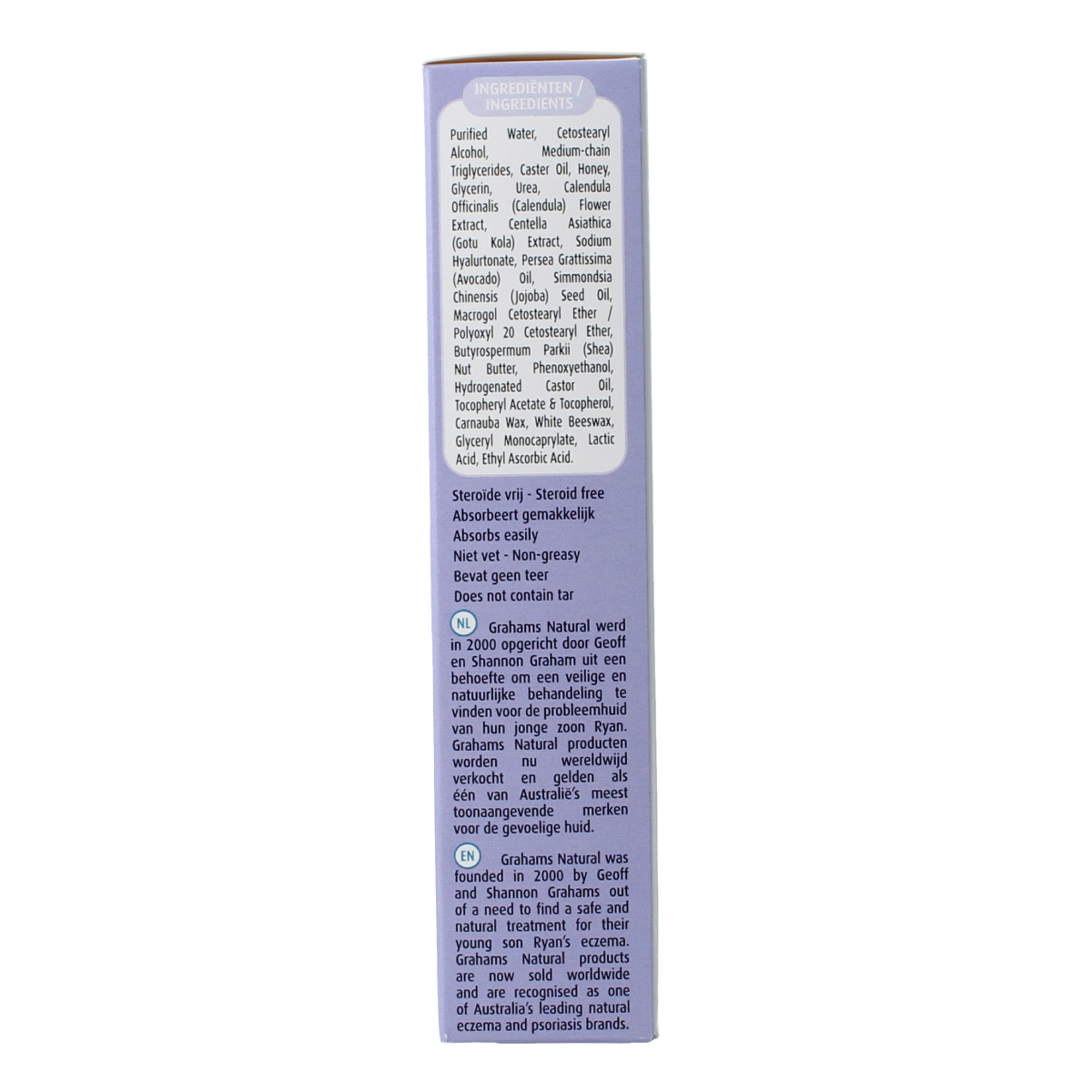 Grahams Psoriasis creme in a 75g tube, natural body care product for soothing skin irritation and psoriasis relief.