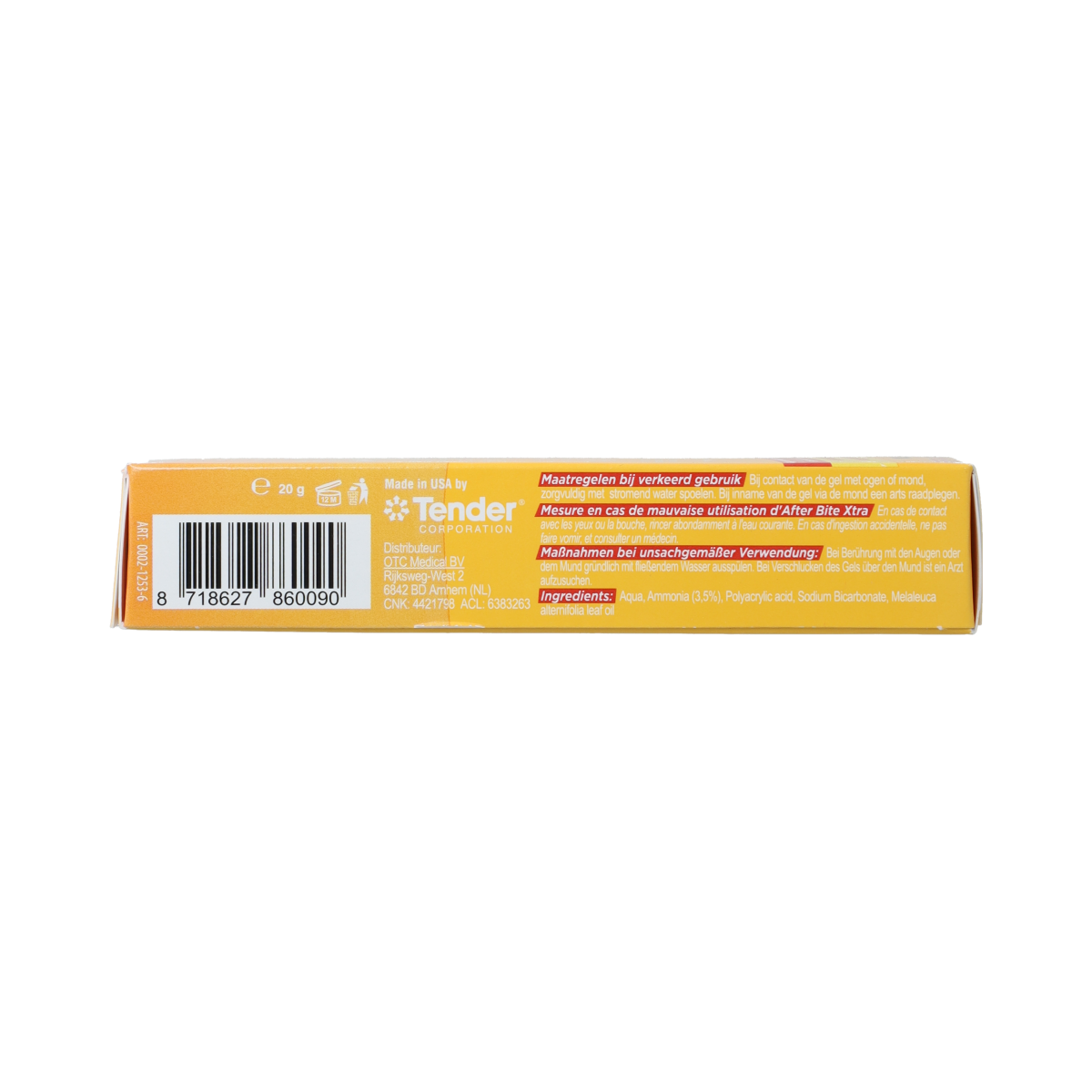 After Bite Xtra gel for insect bites and stings, 20g tube, soothing relief for skin irritation from bites and stings.