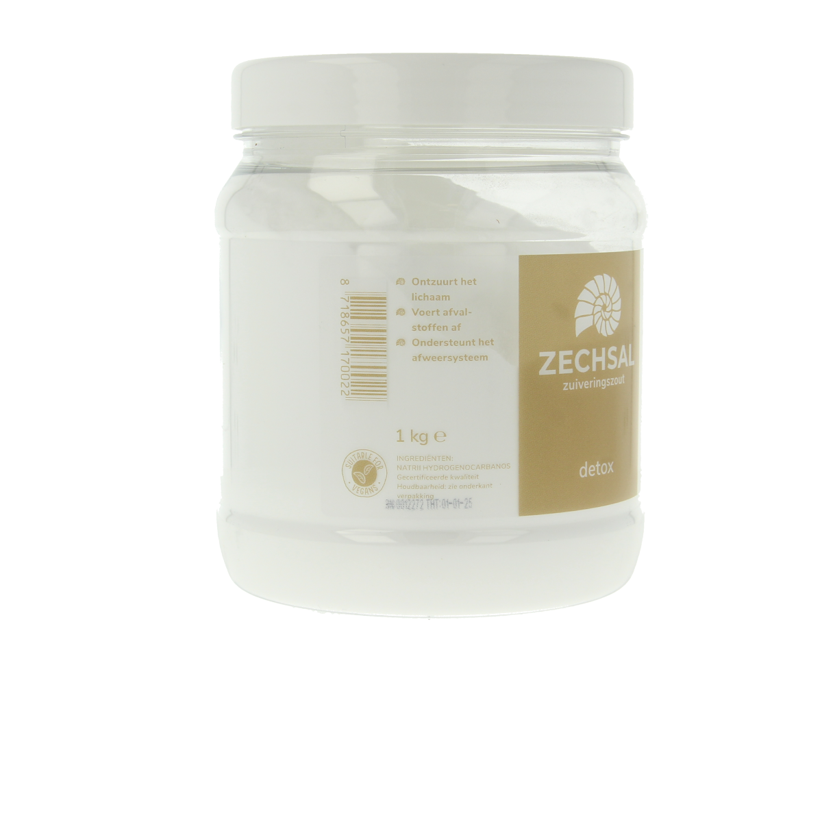 Zechsal Zuiveringszout 1kg for bath and shower, natural mineral salt with cleansing and soothing properties.