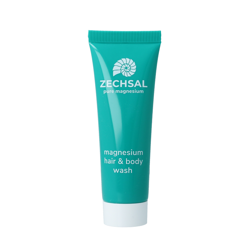 Zechsal Haarverzorging reis shampoo 50ml bottle with label, suitable for hair and body care on the go.