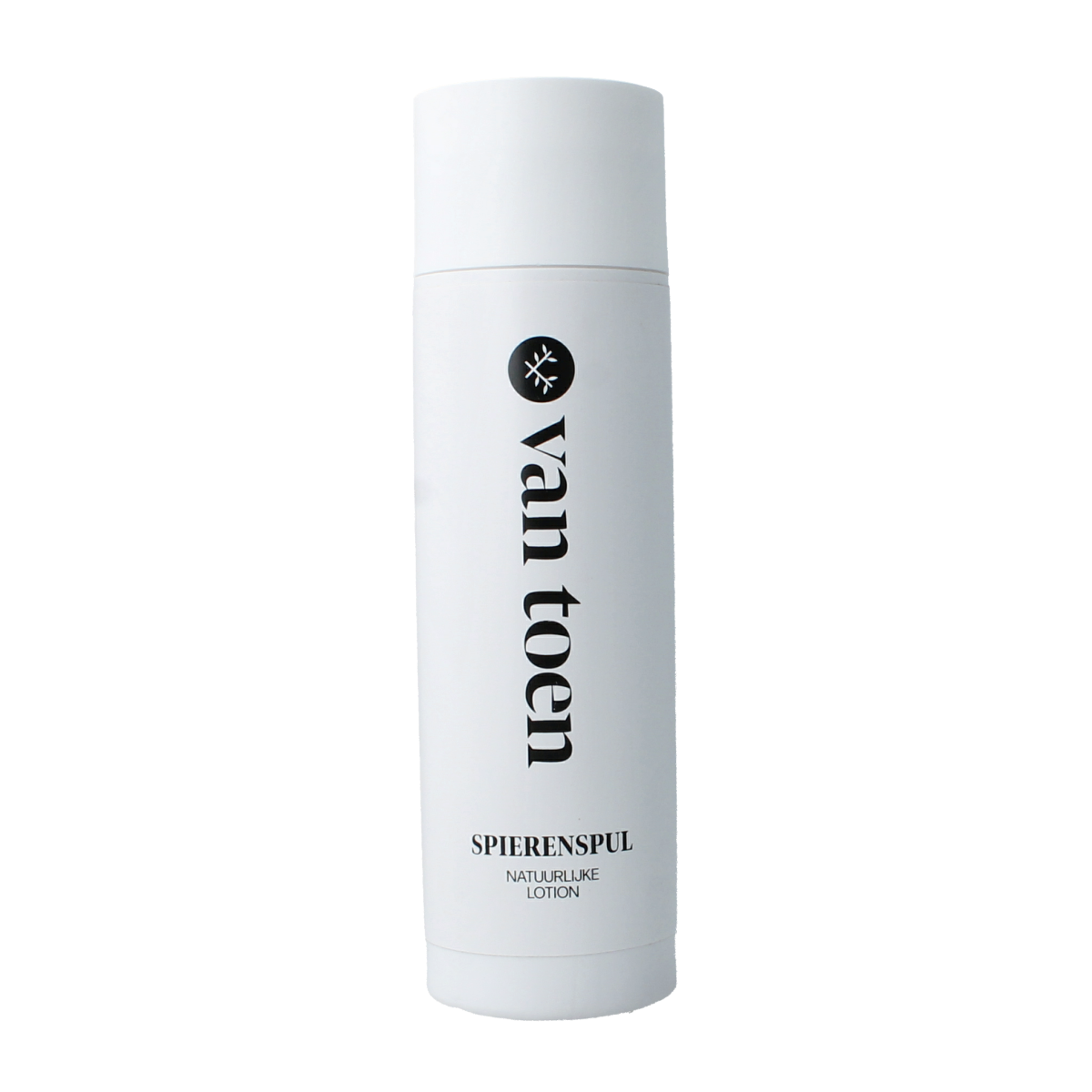 Van Toen Spierenspul 200ml bottle for muscle and joint care, with a white cap and label showing product details.