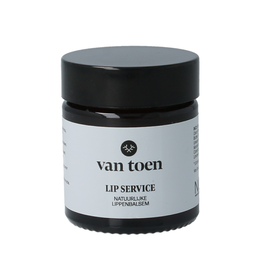 Van Toen Lip Service lip care tube, 30ml, with moisturizing formula and sleek packaging for healthy, nourished lips.