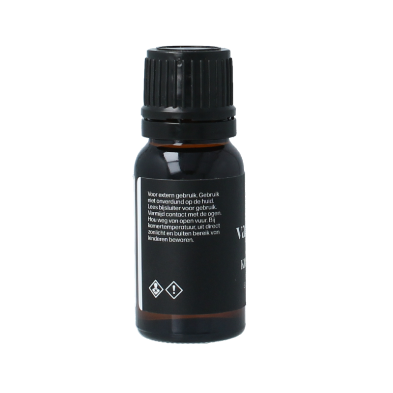 Van Toen bio clove essential oil in a 10ml bottle, showcasing the amber glass container and label.