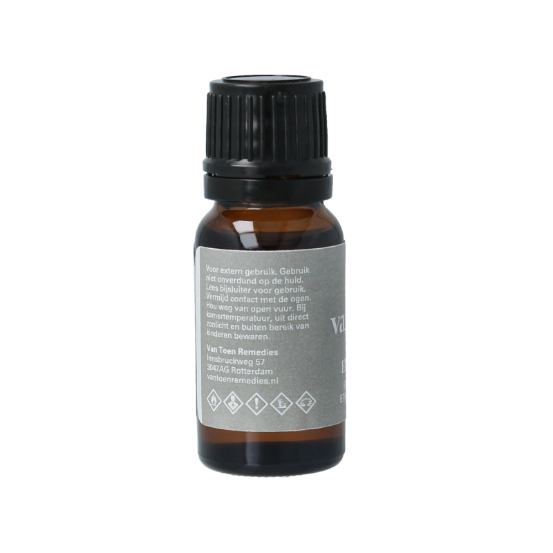Van Toen Energize mix 10ml essential oil bottle, natural etherische oliën with vibrant label and clear packaging.
