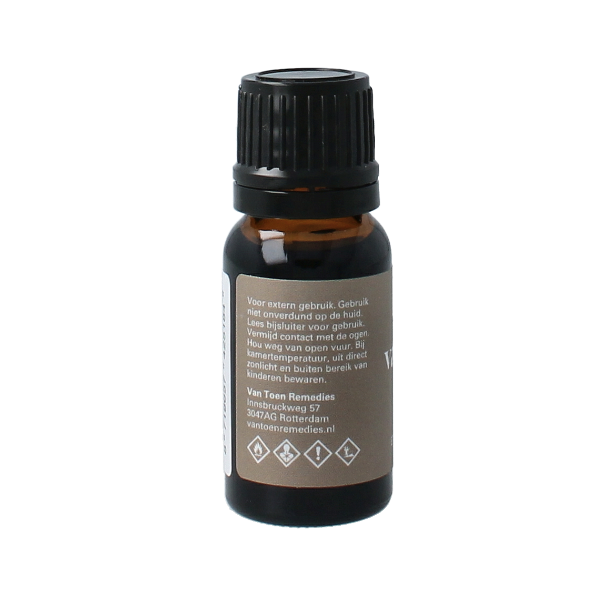 Van Toen Relax mix bio essential oil in 10ml bottle, natural blend of aromatic oils for relaxation and well-being.