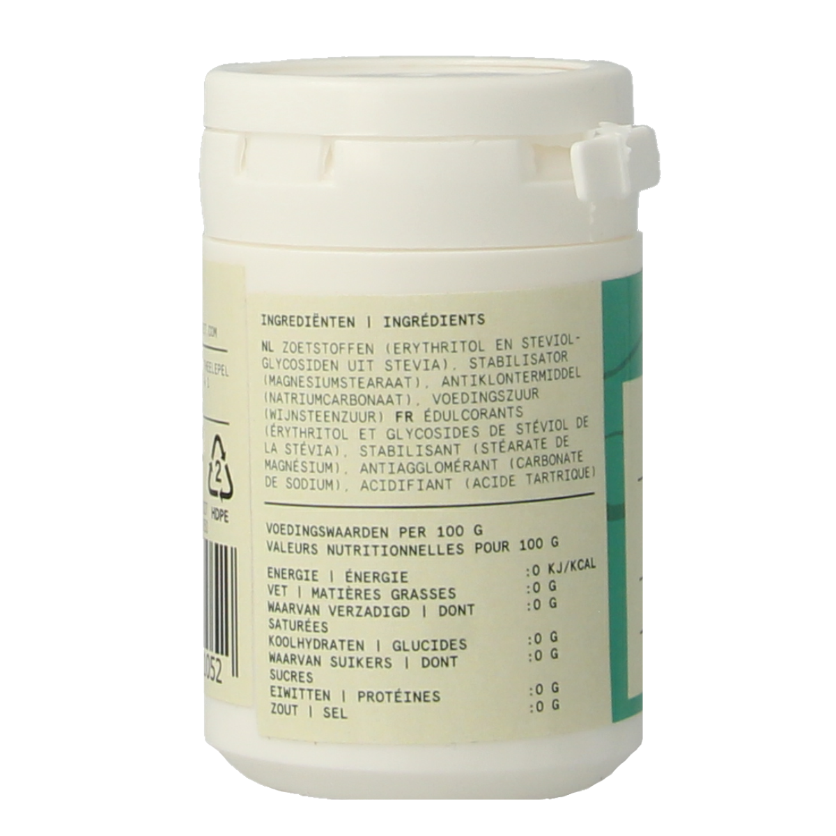 Green Sweet Sweet Zoetjes refill pack with 1000 sugar substitutes, shown in a clear image of the product packaging.