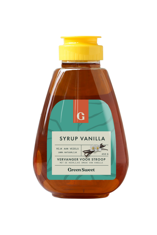 Green Sweet vanilla sweet syrup spread in a 450g jar, ideal as a bread topping or breakfast spread.