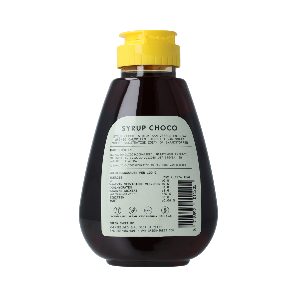 Green Sweet chocolate spread on bread, 450g jar, creamy green sweet syrup broodbeleg for breakfast or snacks.