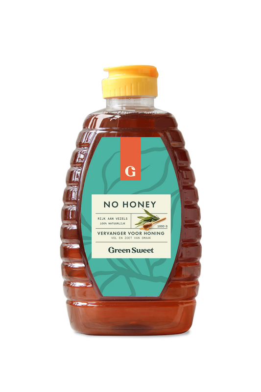 Green Sweet Honey substitute in a 1000g container, suitable for cooking and baking, from Green Sweet brand.