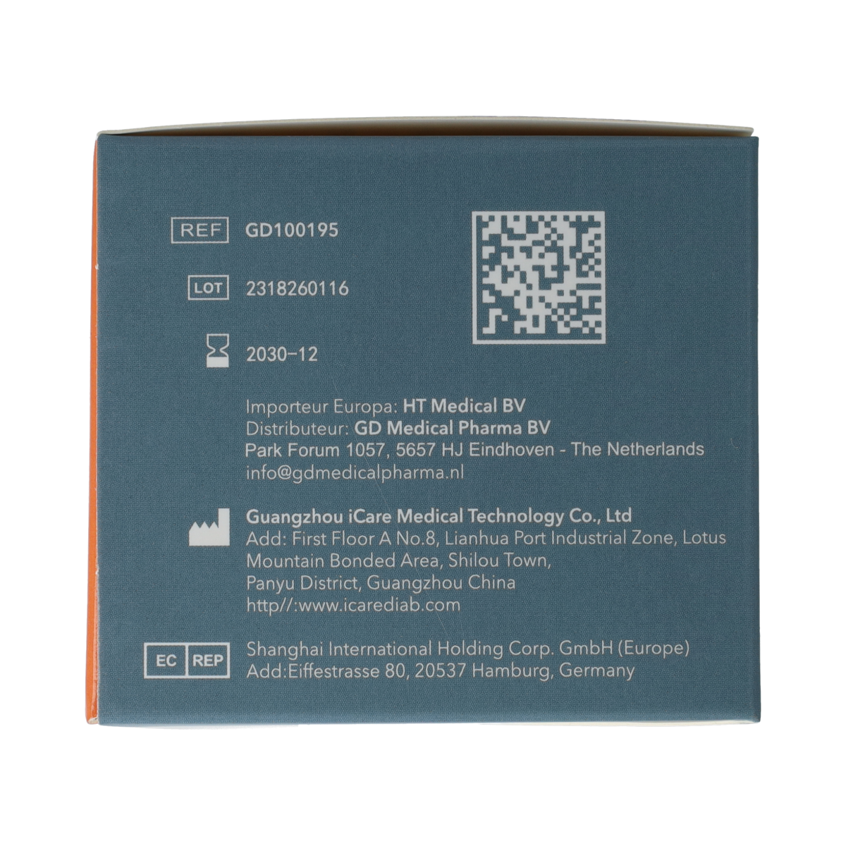 HT One safety lancets with 1.8 mm needle length, 100 disposable lancetten for blood sampling.
