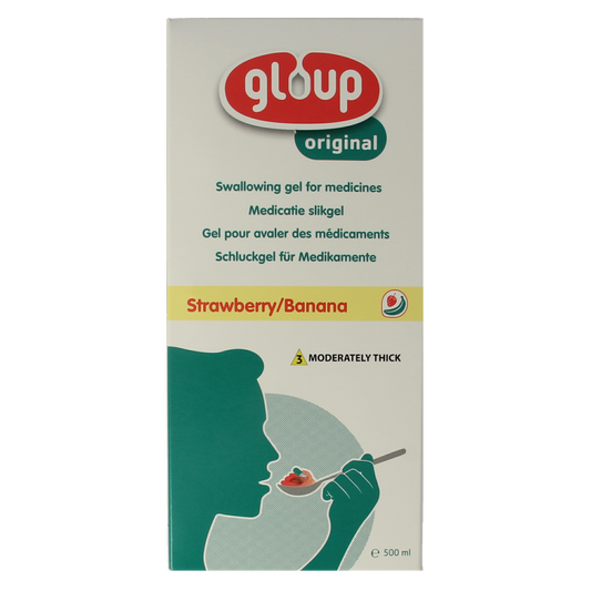Gloup Original medicatie inname gel aardbei banaan 500.00 Milliliter