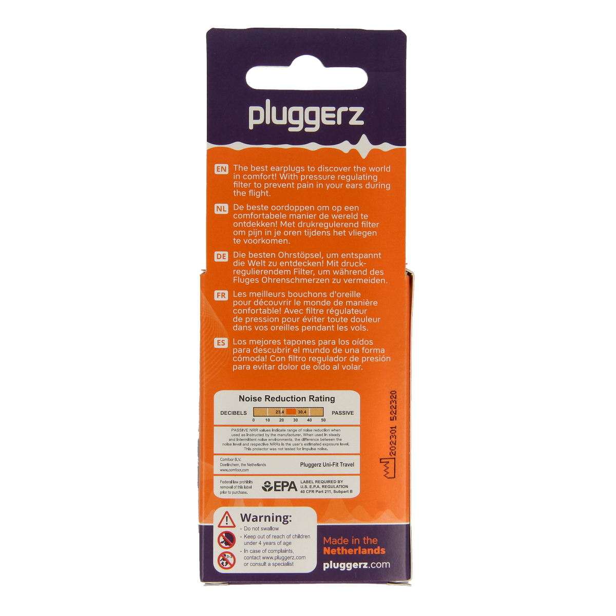 Pluggerz Enjoy travel ear protection in a pair, designed to reduce noise and enhance comfort during travel.