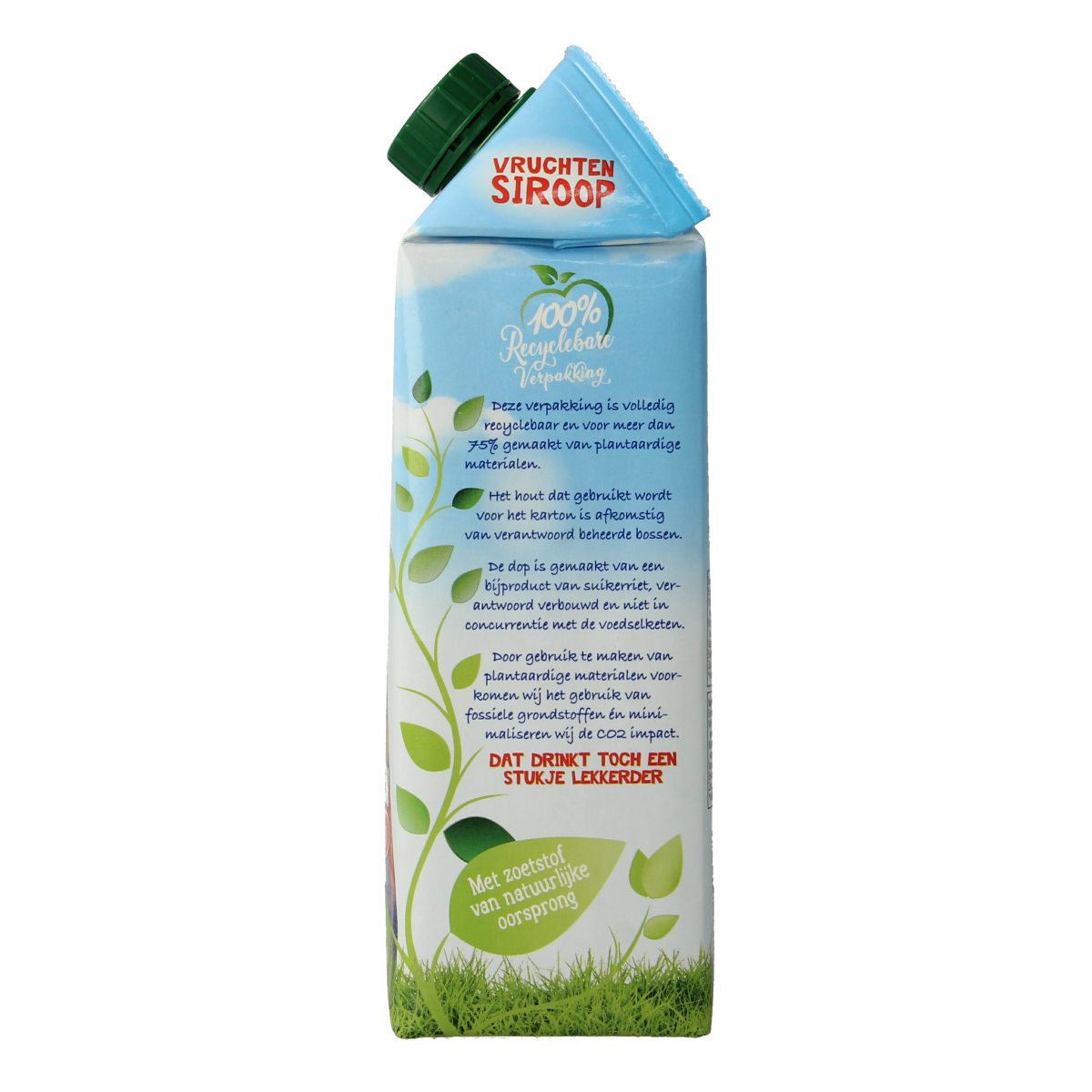 Cool Bear aardbei-appel siroop in een 750ml fles, geschikt voor dranken en sappen, met frisse aardbei- en appelgeuren.