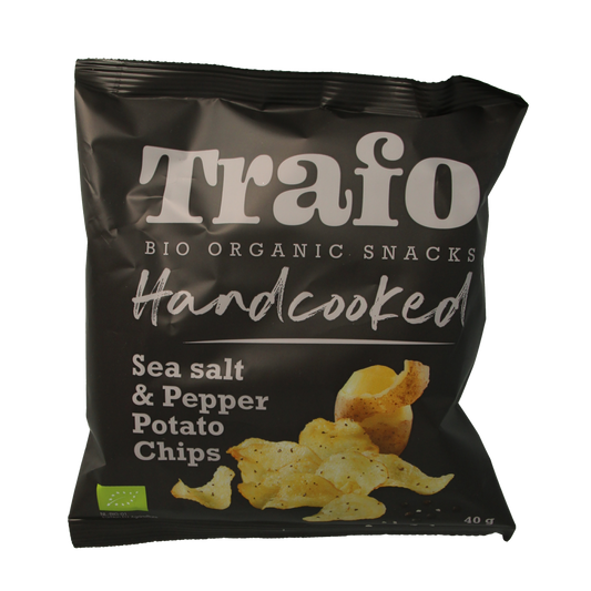 Trafo Chips handcooked zout en peper bio 40.00 Gram