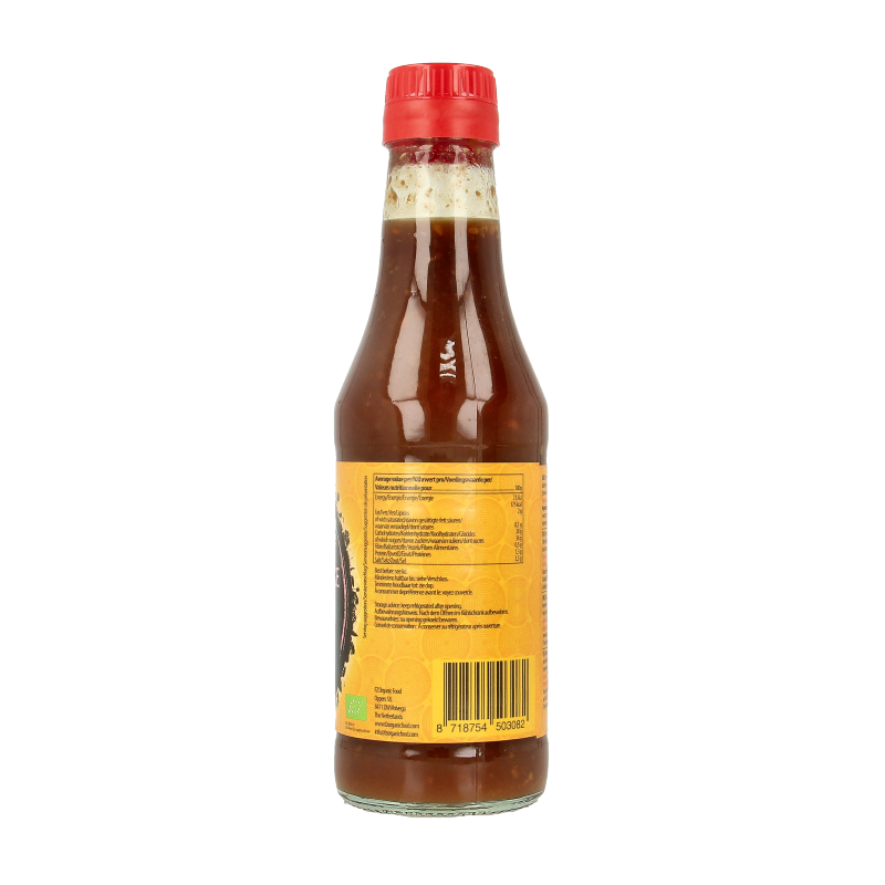 Yakso organic hoisin sauce in a 250ml bottle, a flavorful sauce used in Asian cuisine.