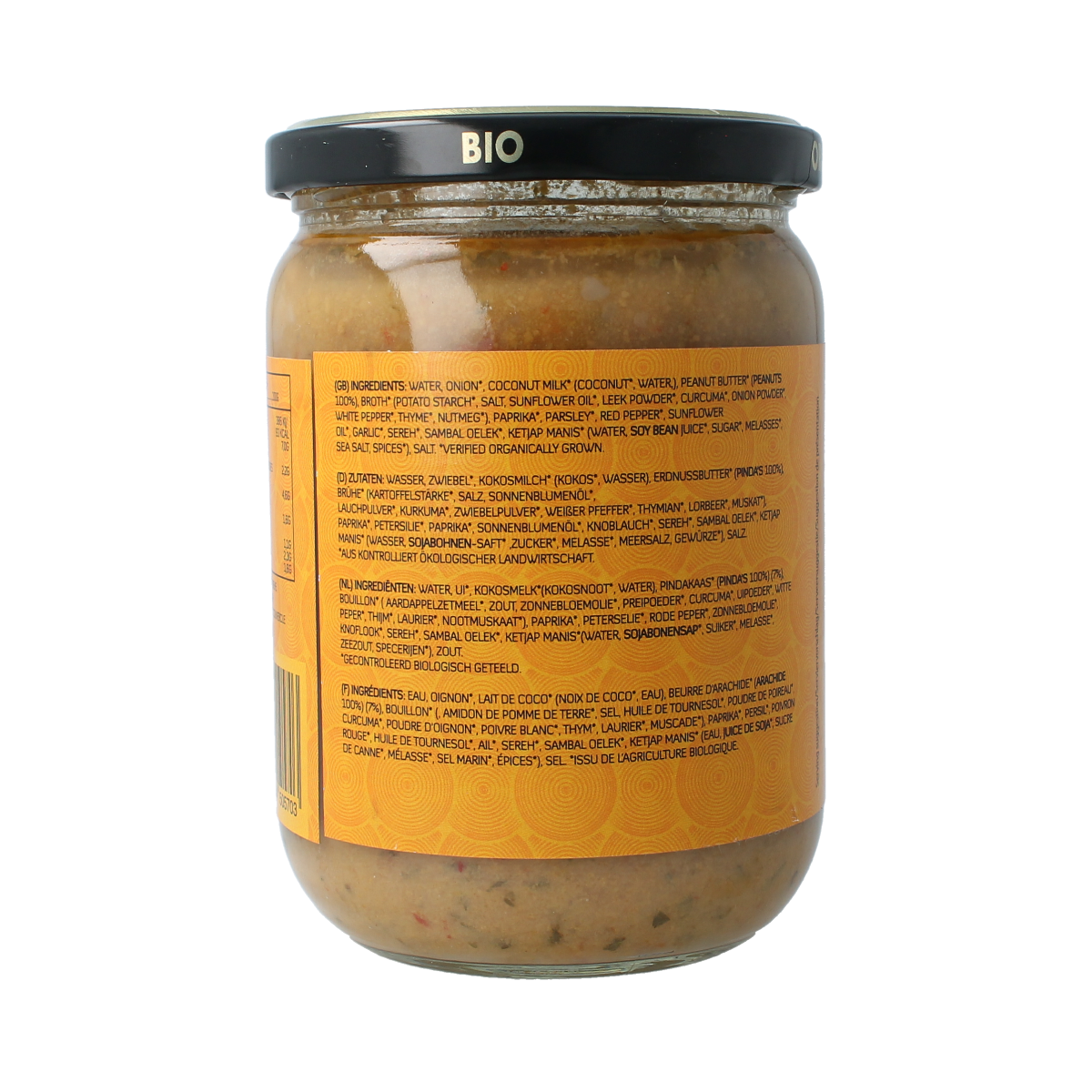 Yakso Soto Katjang bio sauce in a 500ml bottle, a natural seasoning and flavor enhancer for traditional dishes.