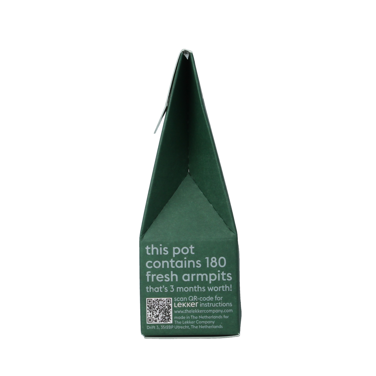 Lekker Company woodland deodorant in 30g stick with natural wood scent and eco-friendly packaging.
