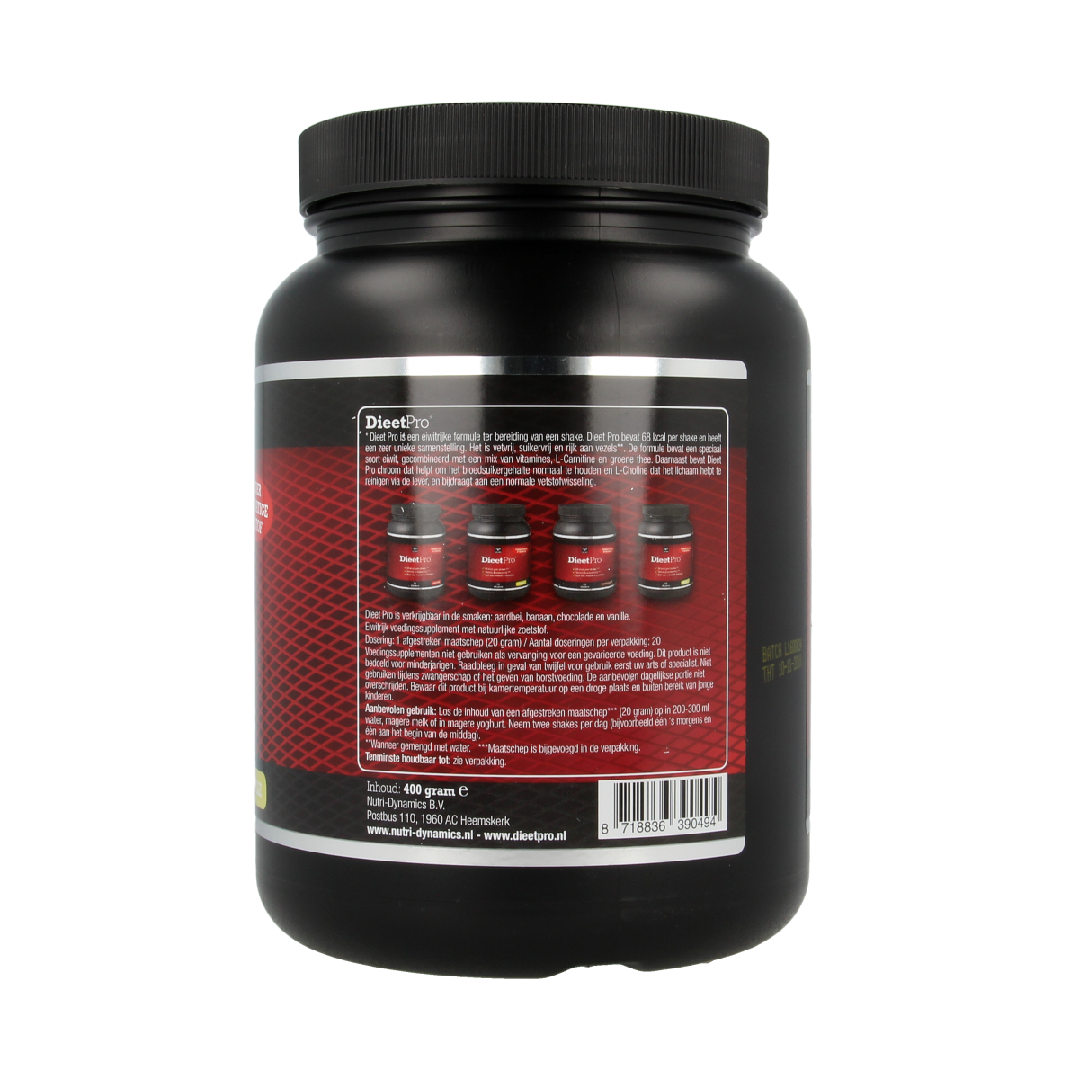 Vanille flavored Stevia dietary supplement by Dieet Pro in a 400g package, part of herbal preparations.
