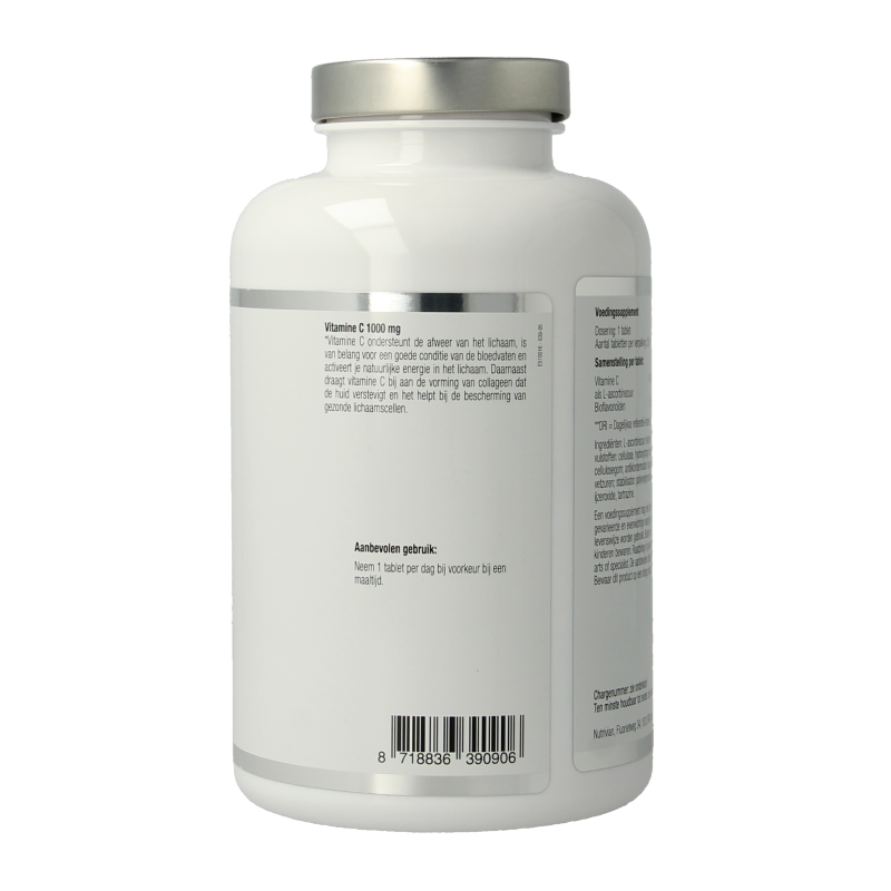 Nutrivian Vitamin C 1000 mg supplement bottle with 250 tablets, natural dietary vitamin supplement for immune support