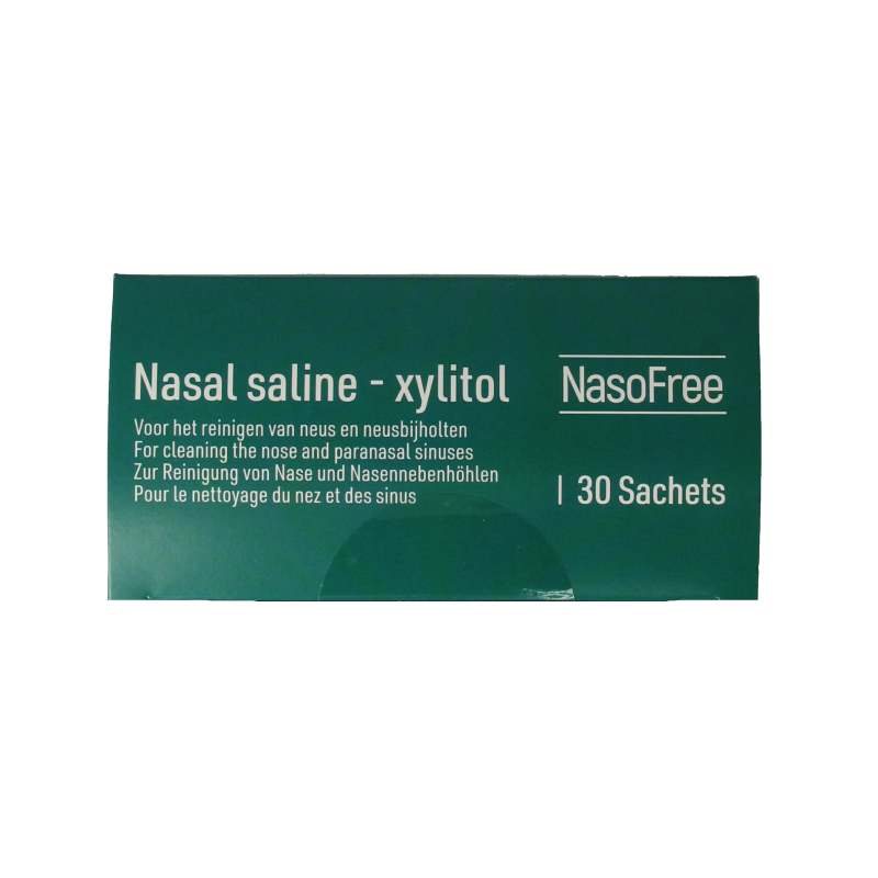 Dos Medical NasoFree nasal saline spray with xylitol, 30 pieces, for nasal care and inhalation, in a 6.5g package.