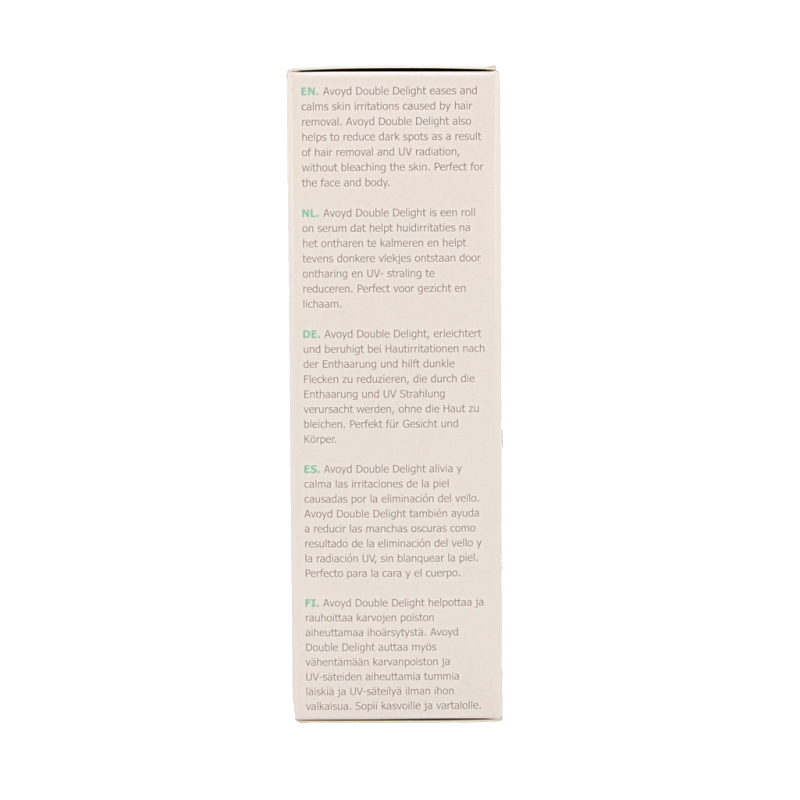 Avoyd Double Delight 90ml hair removal cream tube, shown with applicator, for gentle skin care and effective hair removal.