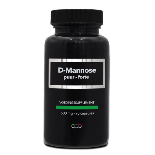 APB Holland D-Mannose puur vegetarian capsules, herbal supplement, 500mg, 90 capsules, for urinary health, natural plant-based formula