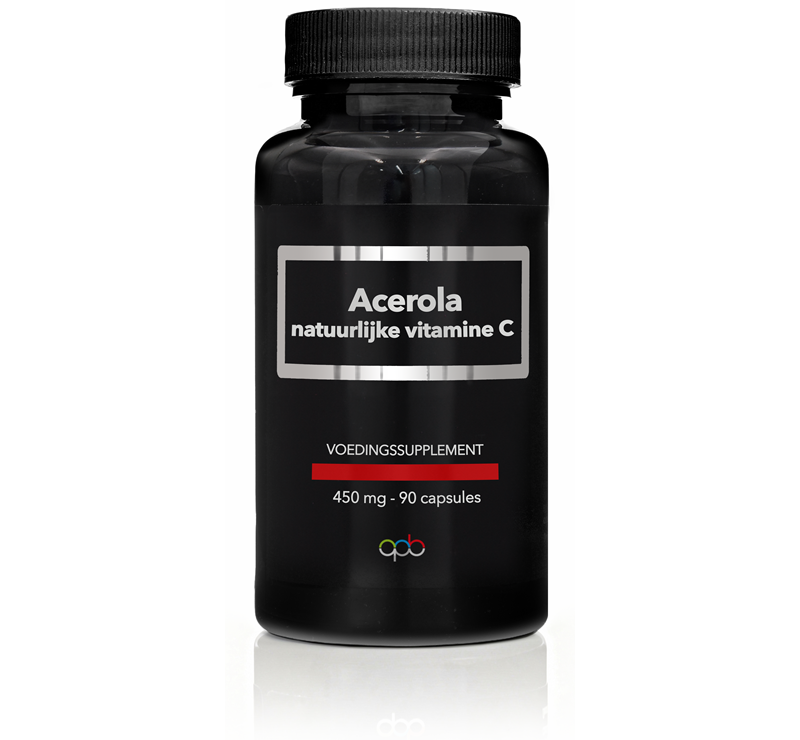 APB Holland Acerola vitamine C capsules, 450mg, 90 vegetarische kruidenpreparaten capsules with natural acerola extract.