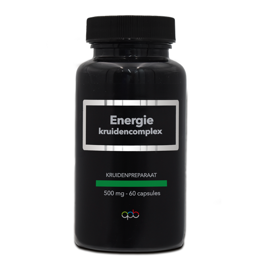 APB Holland Energie kruidencomplex capsules, 500mg, 60 count, herbal supplement in blister pack.