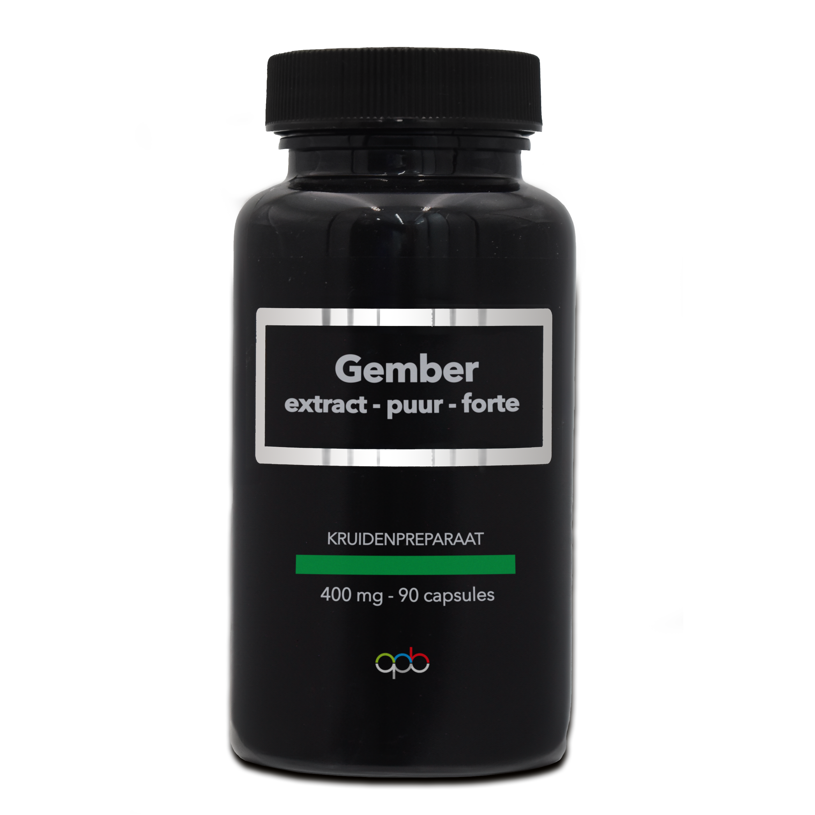 APB Holland Gember extract puur forte capsules, 400mg herbal supplement in vegetarian capsules, natural ginger remedy.