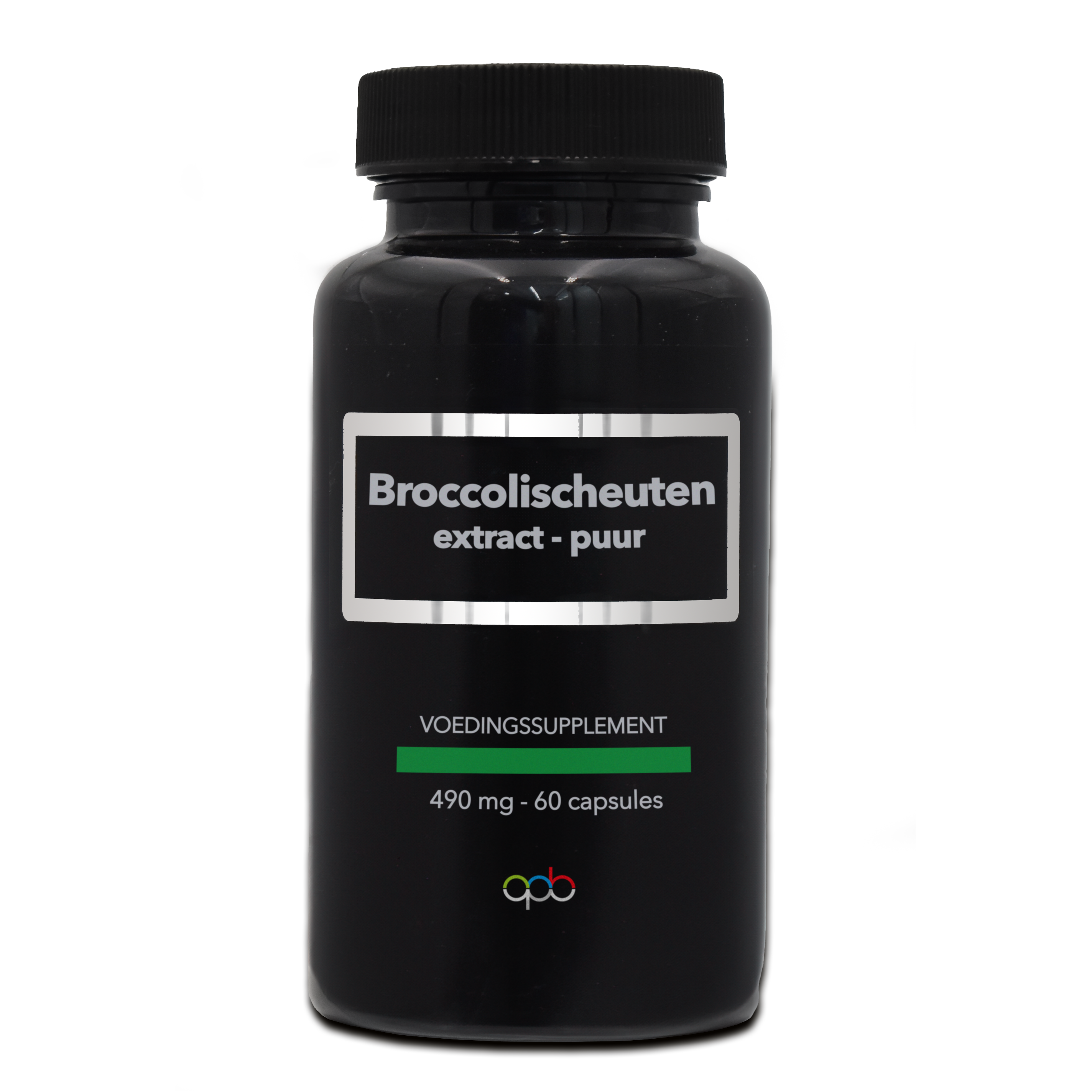 Vegetarian capsules of APB Holland Broccoli Scheuten Extract 490mg, herbal supplement for health support.